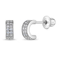 Sparkling Half Hoop Girl Earrings