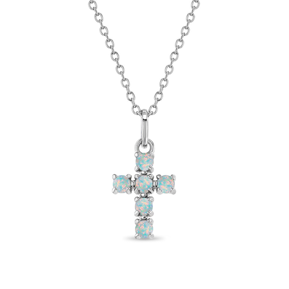 Opal Cross Girls Pendant