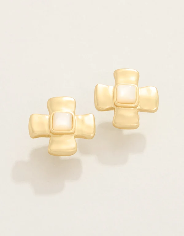 Affirmation Stud Earrings Mother-of-Pearl