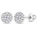 Clear Ball of Gems Girl Earrings