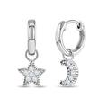Star & Moon Dangle Children's Earrings