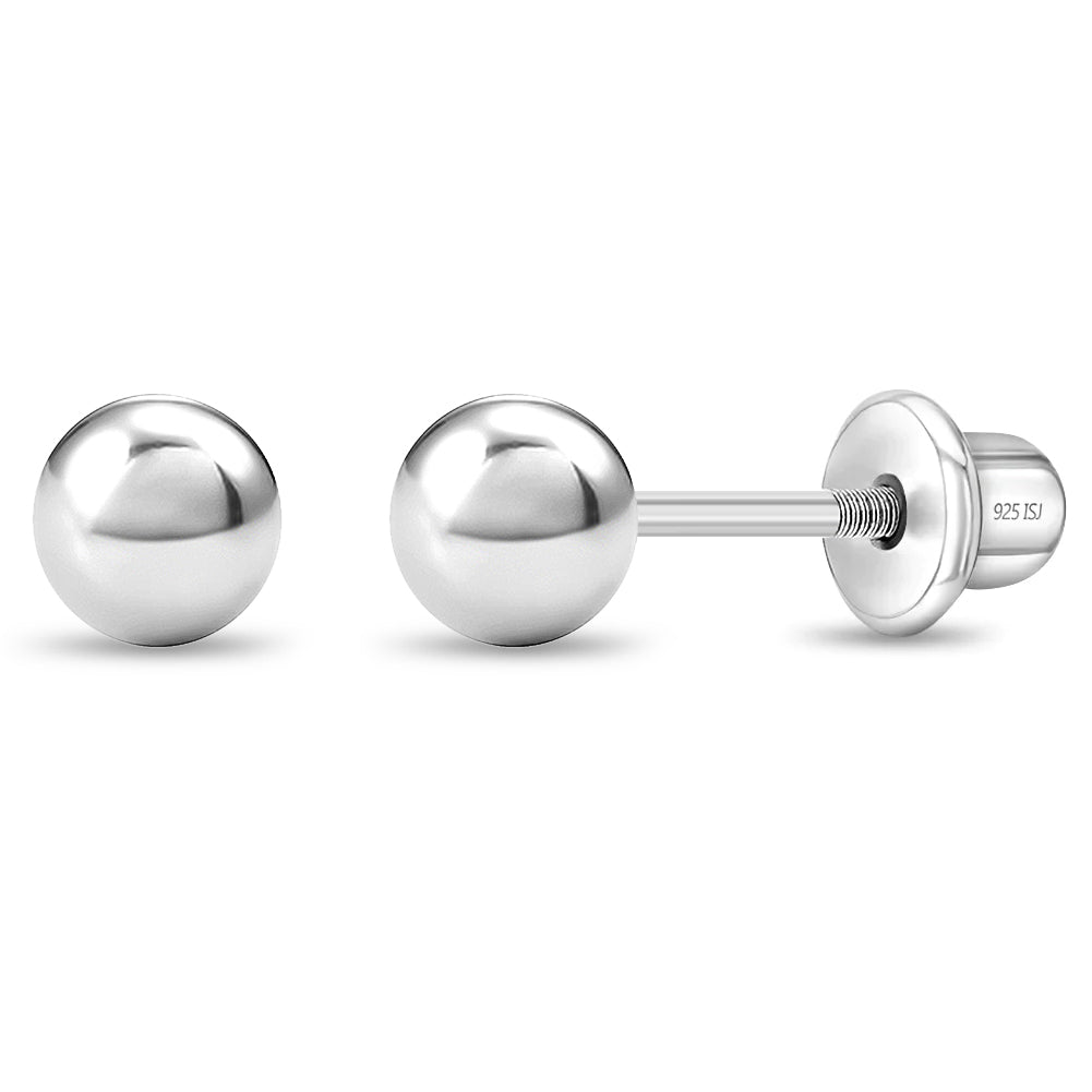 Classic Polished Ball Kids Earrings