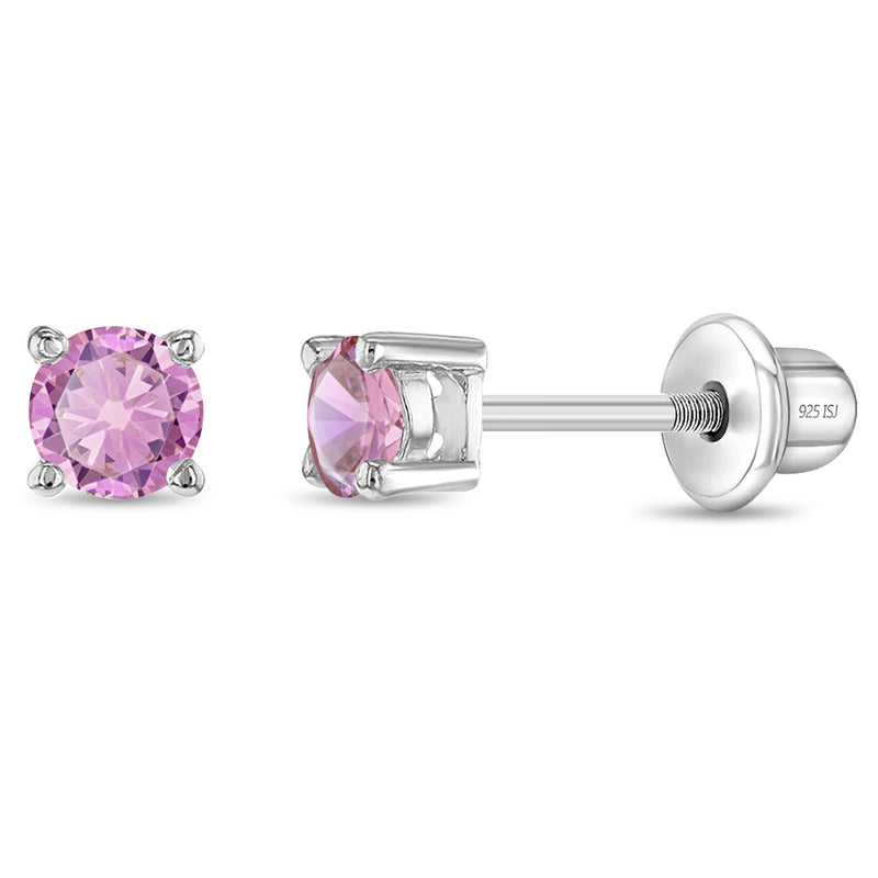 Traditional Prong Set Baby Earrings