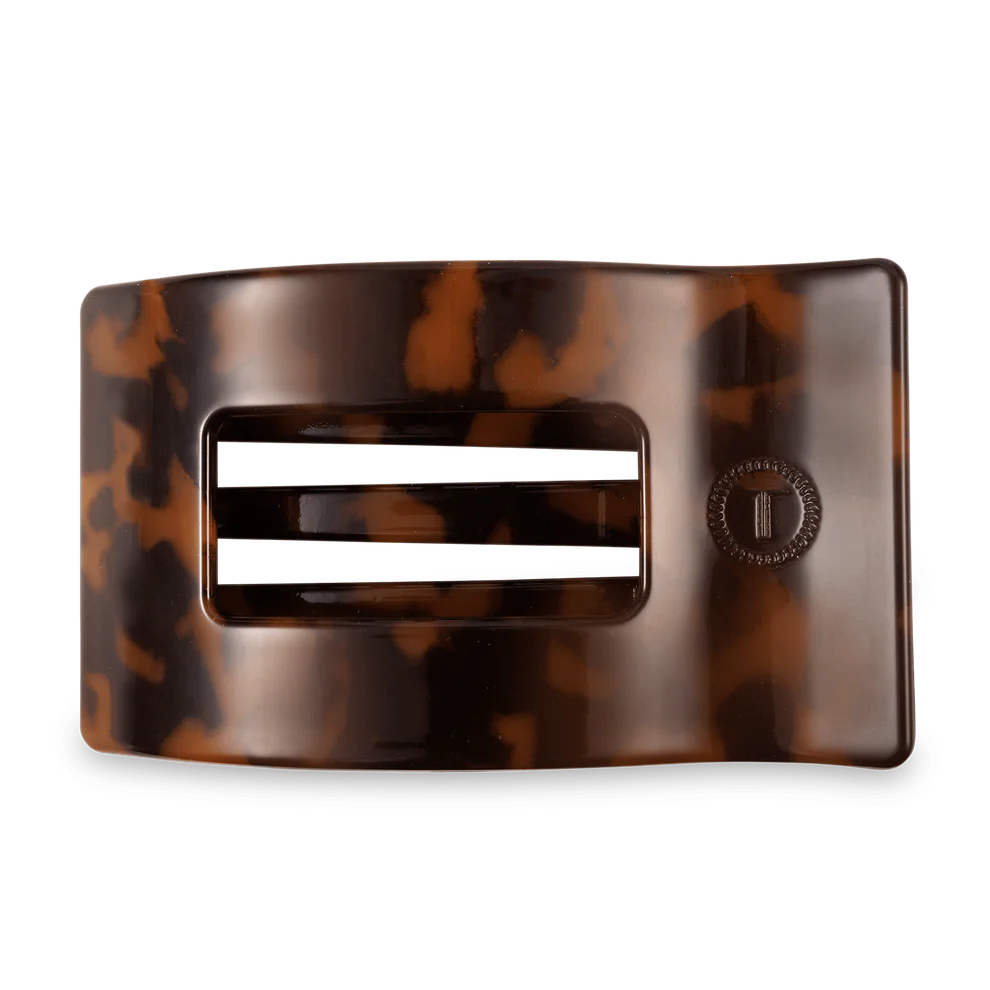 Tortoise Flat Rectangle Hair Clip