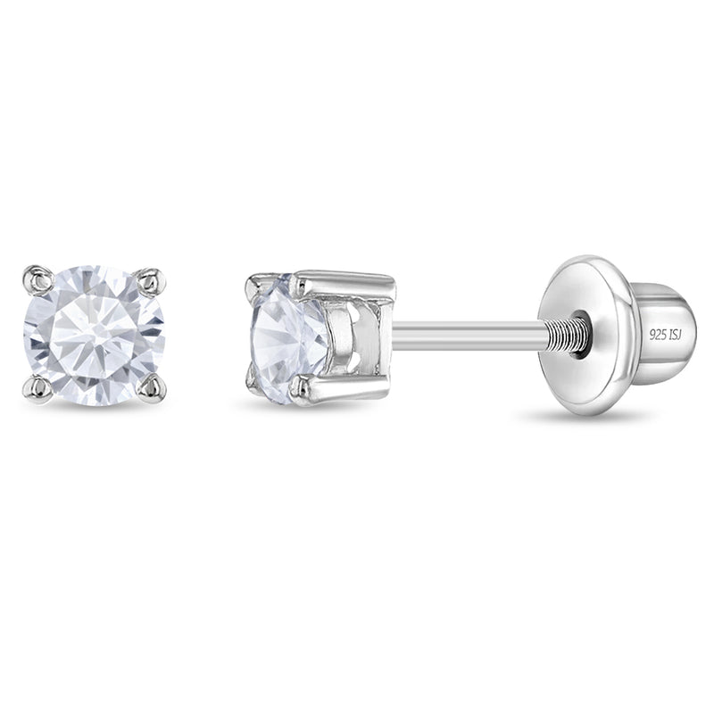 Traditional Prong Set Baby Earrings