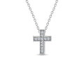 Clear Cross Girls Pendant Necklace