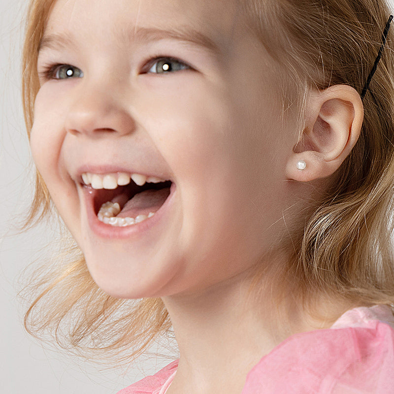 Classic Freshwater Cultured Pearl Kids Earrings