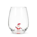Santa Icon Stemless Wine Glass