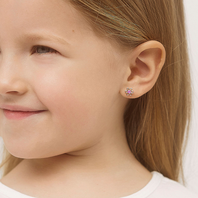 Spring Cubic Zirconia Flower Child Earrings
