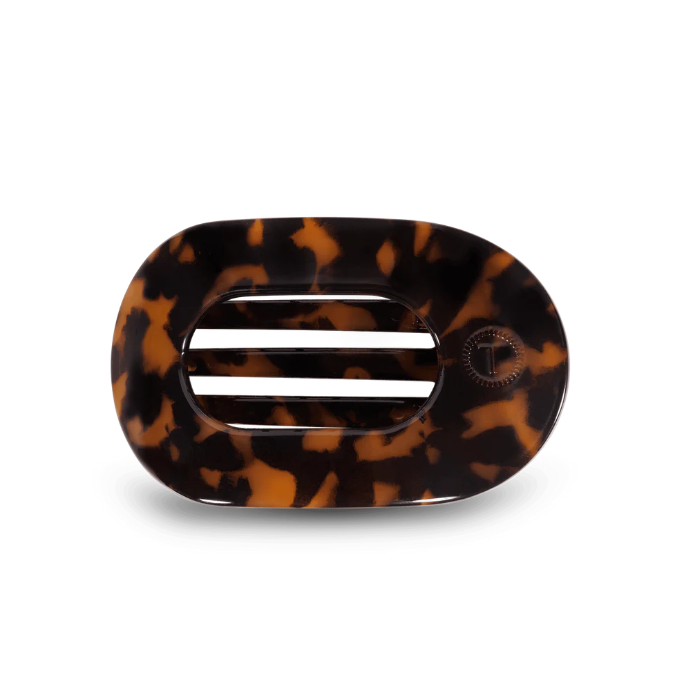 Tortoise Flat Round Hair Clip