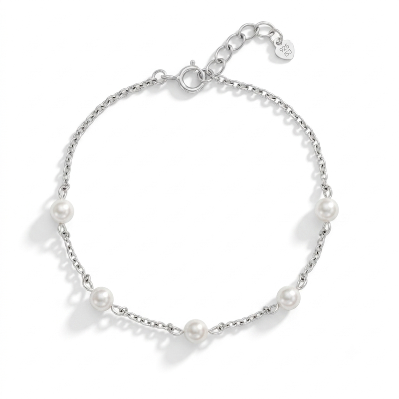 Chain & Freshwater Pearl Satelite Bracelet