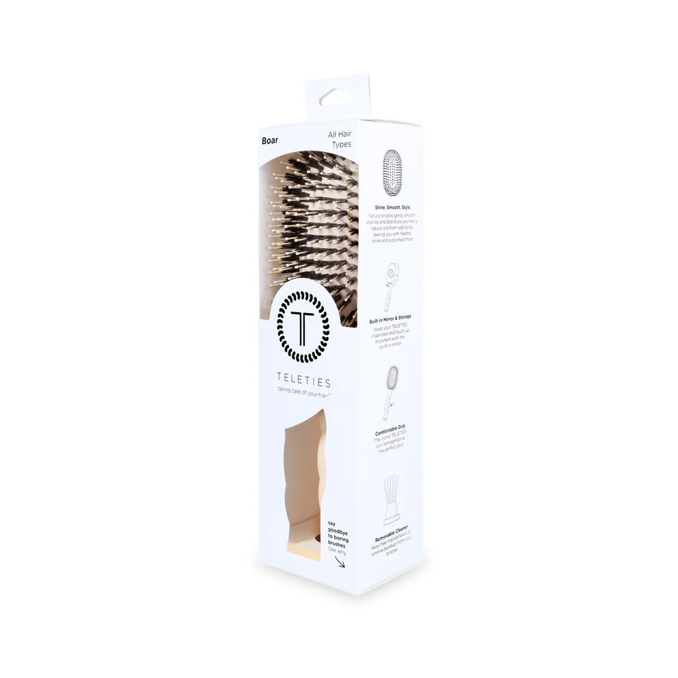 Boar Bristle Hair Brush | Tan