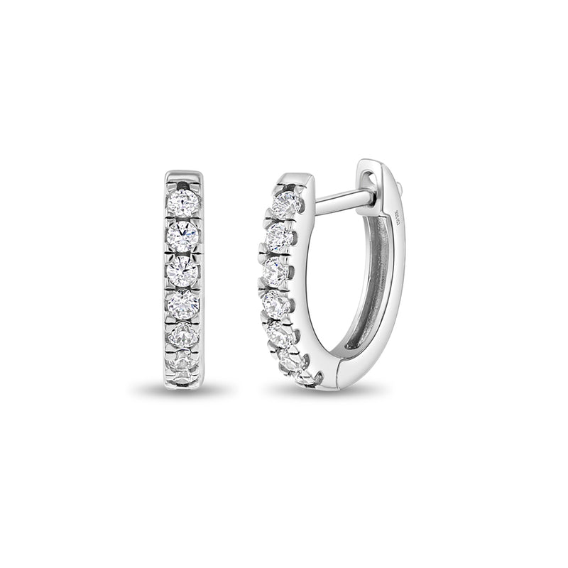 Small Multi CZ Huggie Earrings