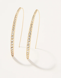 Sparkle Arc Hoop Earrings Large/Crystal