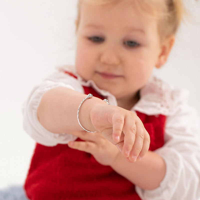 Cable Ball Baby Cuff Bracelet