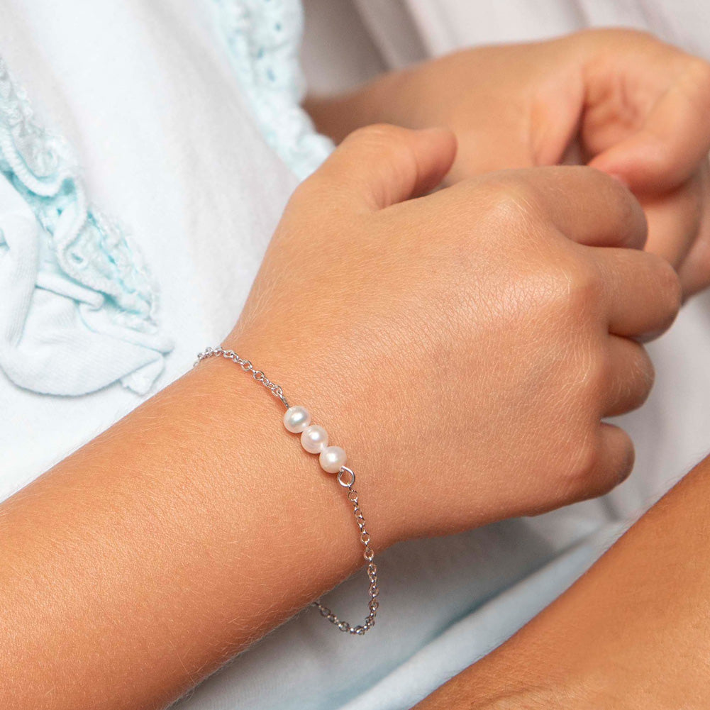 Freshwater Pearl & Link Toddler Bracelet