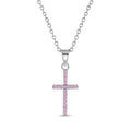 Cubic Zirconia Religious Cross Children's Necklace
