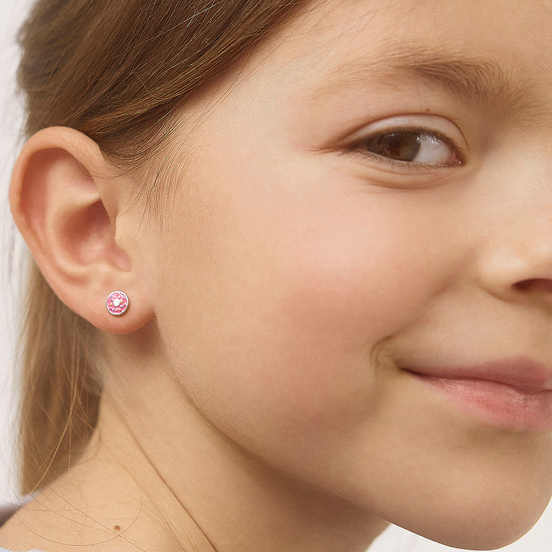 Frosted with Sprinkles Donut Girl Earrings