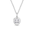 CZ Birthstone Heart Girls Necklace