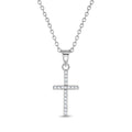 Cubic Zirconia Religious Cross Children's Necklace
