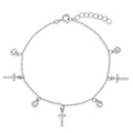 Cross Charm & CZ Kids Bracelet