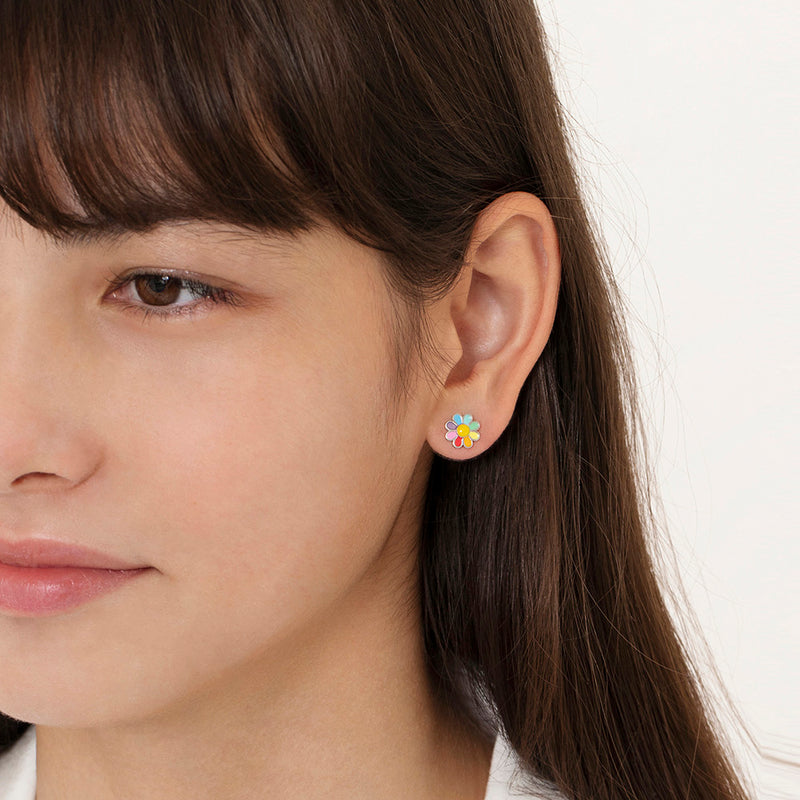 Rainbow Daisy Children's Earrings