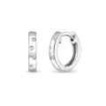 Staggered Gems Hoop Earrings