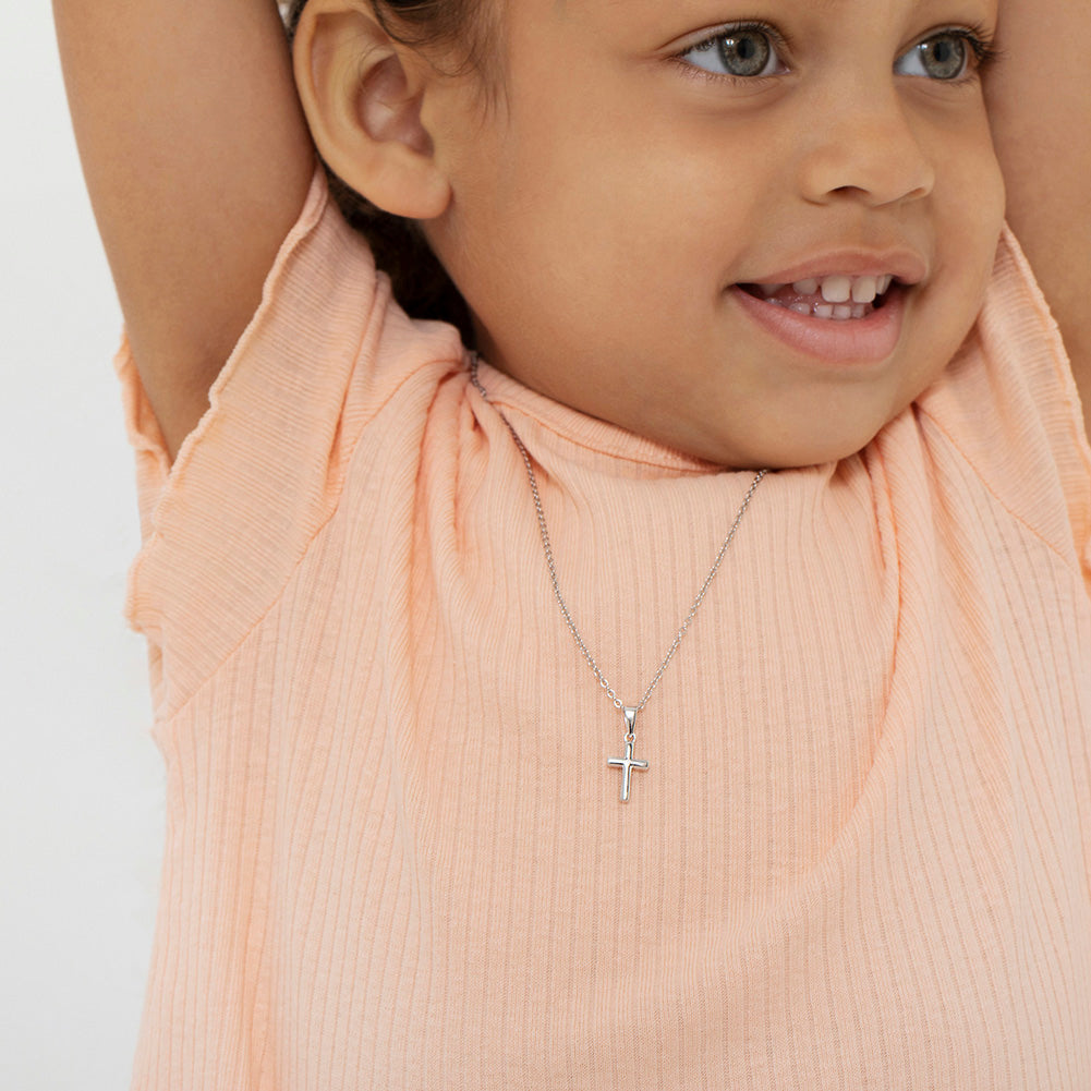 Teenie Tiny Cross Baby Pendant Necklace