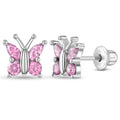Dainty CZ Butterfly Toddler Earrings