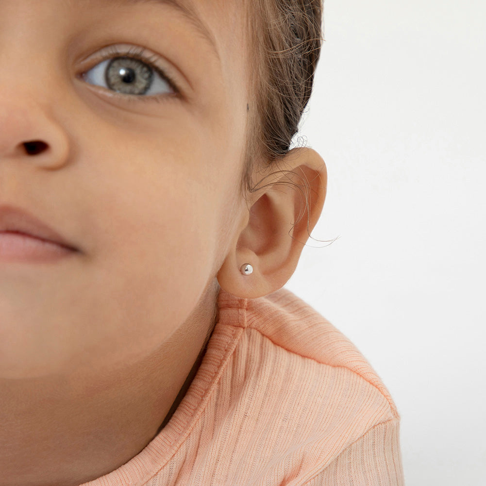 Classic Polished Ball Kids Earrings