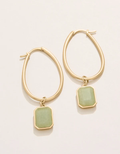Chateau Hoop Earrings Frosty Green