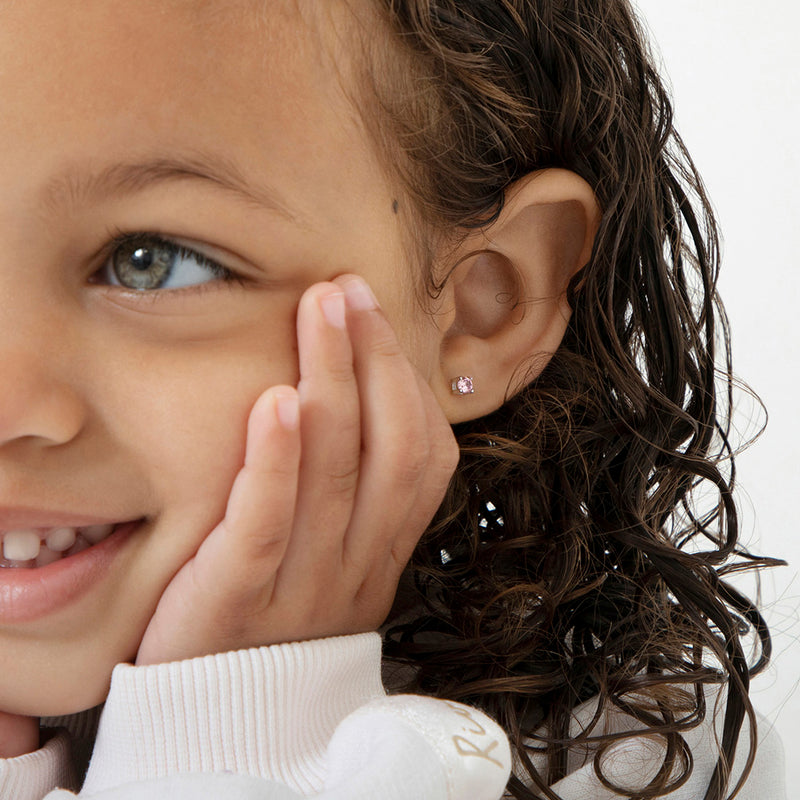 Traditional Prong Set Baby Earrings