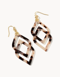 Deco Drama Earrings White Tortoise