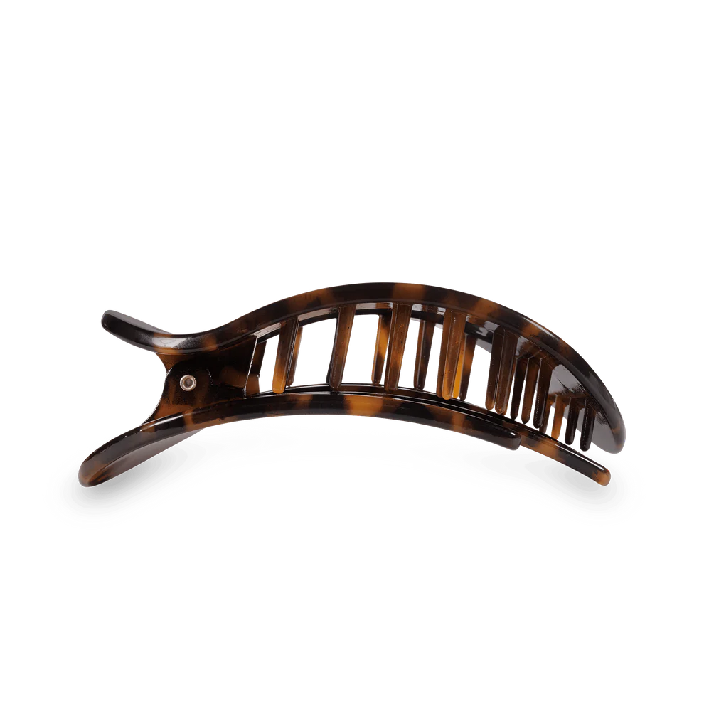 Tortoise Flat Round Hair Clip