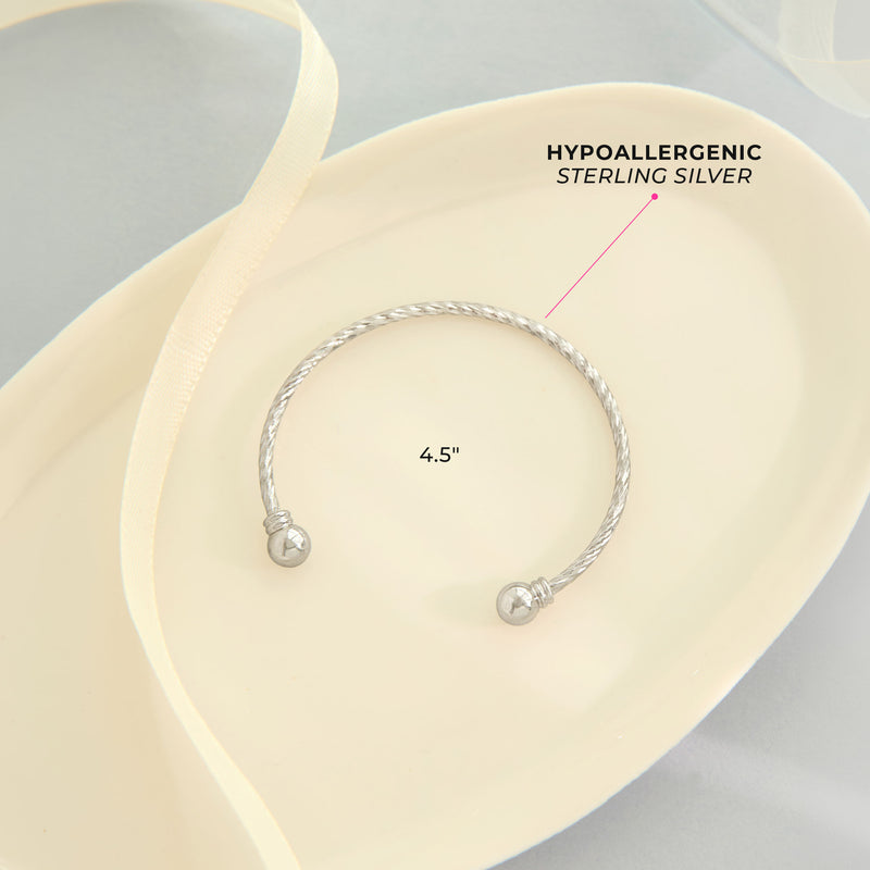 Cable Ball Baby Cuff Bracelet