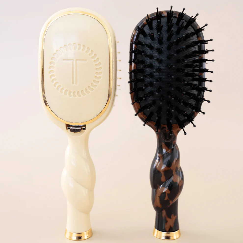 Mini Boar Bristle Hair Brush | Tortoise