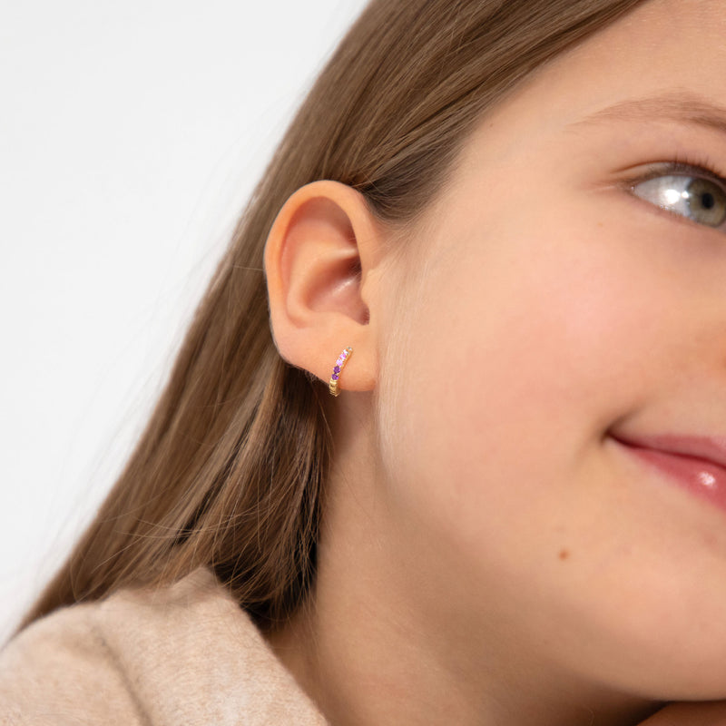 Cascading CZ Girl Earrings