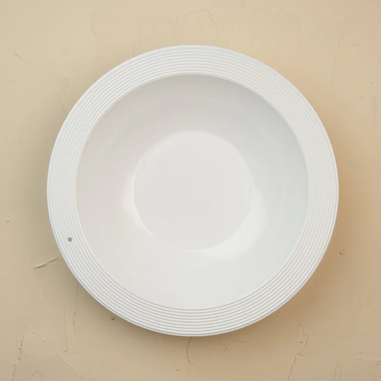 Melamine Shallow Bowl | Pinstripes