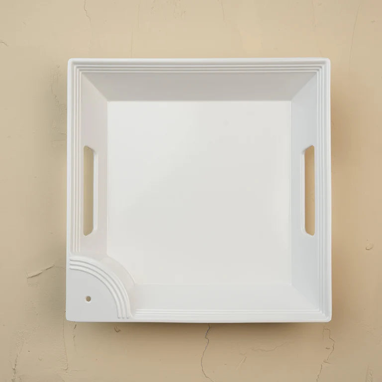 Square Melamine Tray | Pinstripes
