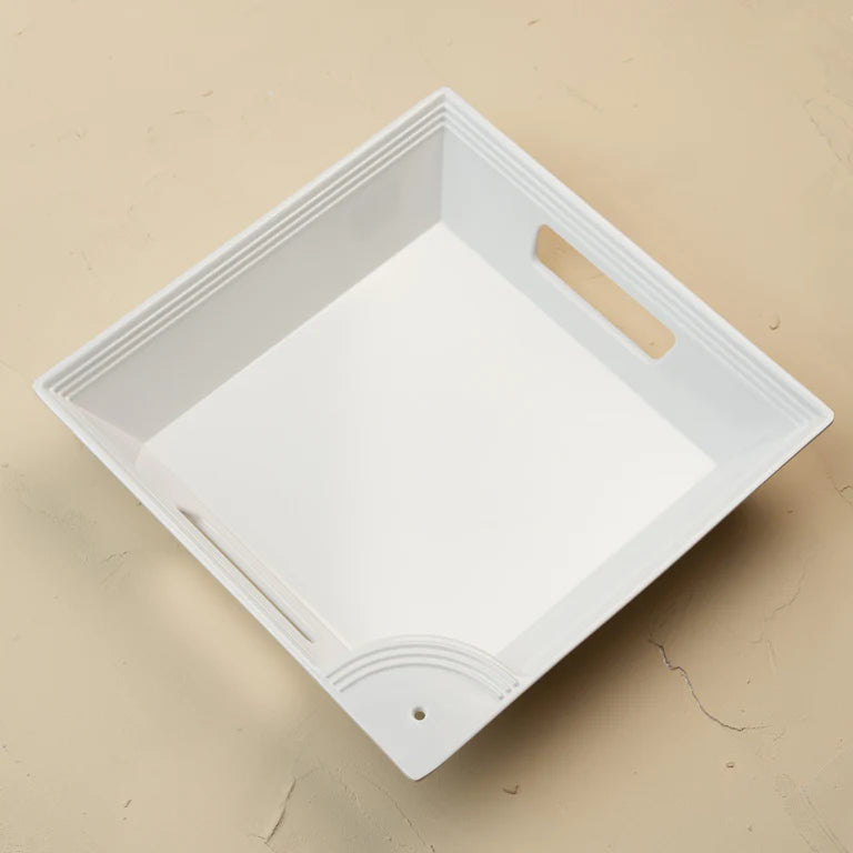Square Melamine Tray | Pinstripes