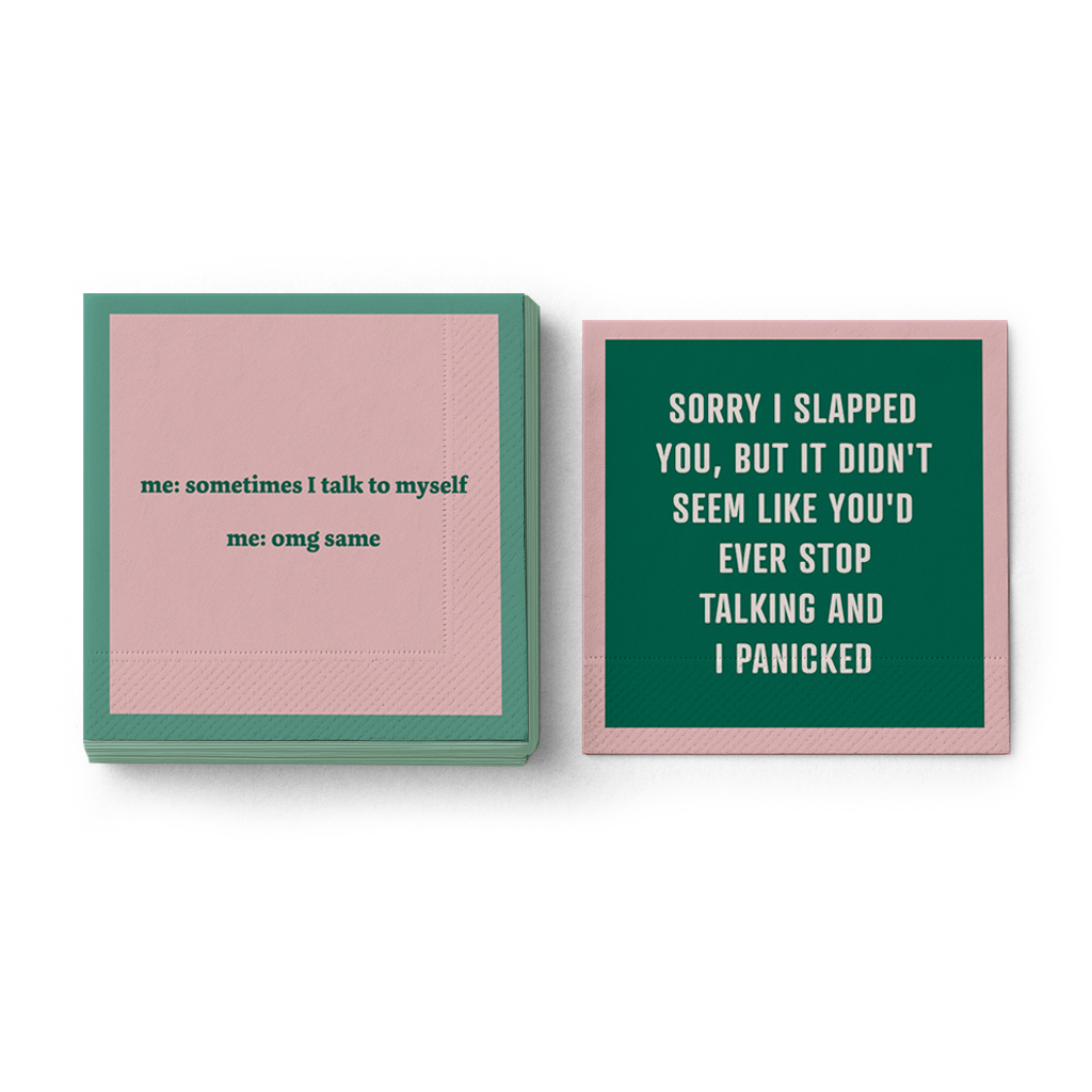 Talk To Self Cocktail Napkin