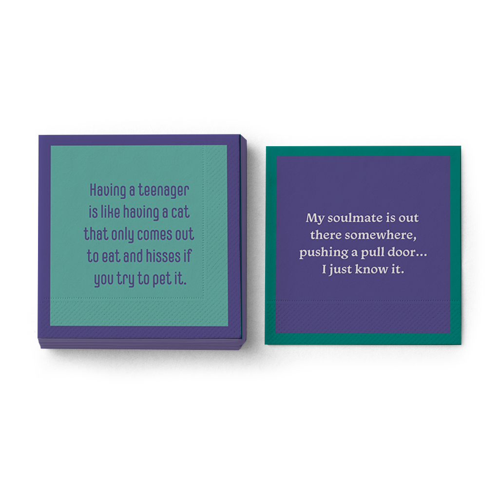 Teenager Cat Cocktail Napkin