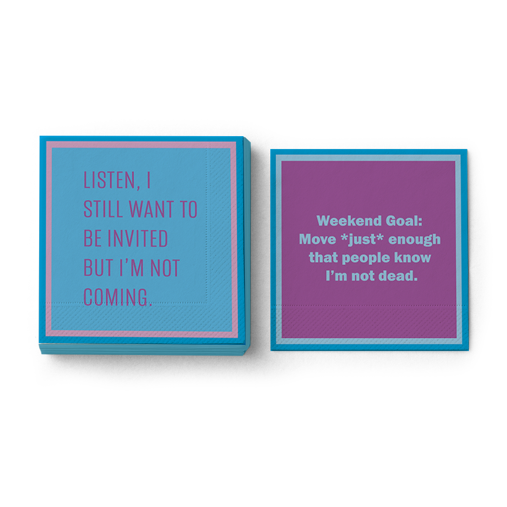 Weekend Goal Cocktail Napkin